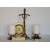 Komplet kolędowy duży z krzyżem papieskim  (zestaw krzyż, świece, świeczniki, miseczka, kropidło)