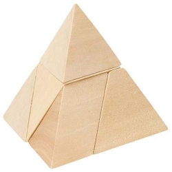 Drewniany trójkąt, układanka logiczna