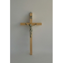 Krzyż drewniany prosty 18 cm na ścianę