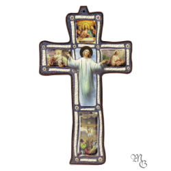 Krzyż drewniany Żywot Jezusa