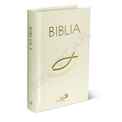 Biblia z kolorową wkładką (Biblia z rybką) oprawa twarda biała