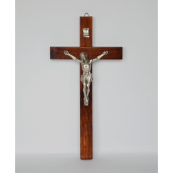 Krzyż drewniany ciemny 30 x 15 cm