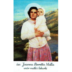 Obrazek plastikowy św Joanna Beretta Molla z modlitwą