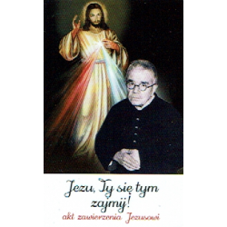 Obrazek plastikowy Jezus Miłosierny Dolindo Ruotolo z modlitwą