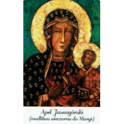 Obrazek plastikowy Matka Boża Częstochowska z Apelem Jasnogórskim