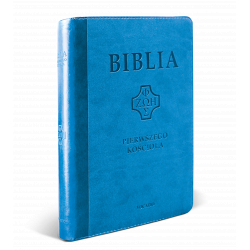 Biblia pierwszego Kościoła okładka PU błękitna z paginatorami