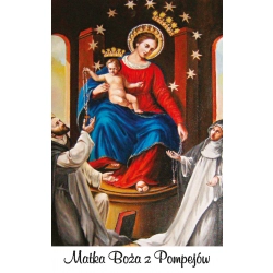 Obrazek plastikowy z modlitwą Matka Boża z Pompejów