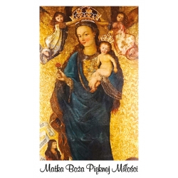 Obrazek plastikowy z modlitwą Matka Boża Pięknej Miłości