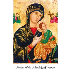 Obrazek plastikowy z modlitwą Matka Boża Nieustającej Pomocy