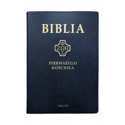 Biblia pierwszego Kościoła okładka PVC Granatowa Pozłacane brzegi
