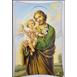 Święty Józef Ikona Obrazek na drewnie 10x15