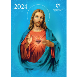 Kalendarz 2024 duży ścienny Serce Jezusa