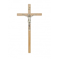 Krzyż drewniany 16 cm jasny prosty wąski 06.06.02