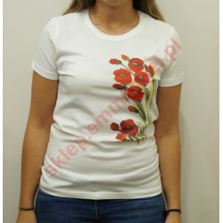 Koszulka damska T-shirt wzór Kwiaty polne