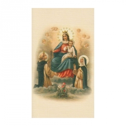 Matka Boża Różańcowa obrazek do książeczki
