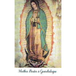 Obrazek plastikowy Matka Boża z Guadalupe + modlitwa do Matki Bożej