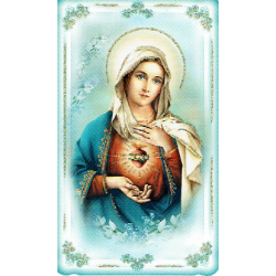 Obrazki Niepokalane Serce Maryi z modlitwą 100 szt