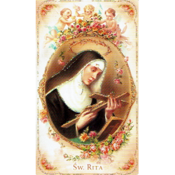 Obrazki święta Rita z modlitwą 100 szt
