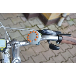 Różaniec na rower szaro pomarańczowy