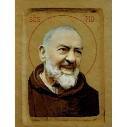 Magnes ze św. Ojciec Pio, ikona mini